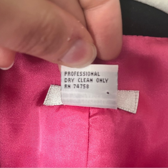 Vintage Cache Black Suit Jacket With Braided Faux Leather Piping Women’s Size 6 - Picture 12 of 14